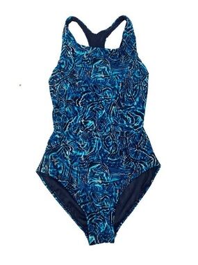 TYR blue one piece racerback swimsuit women’s size L